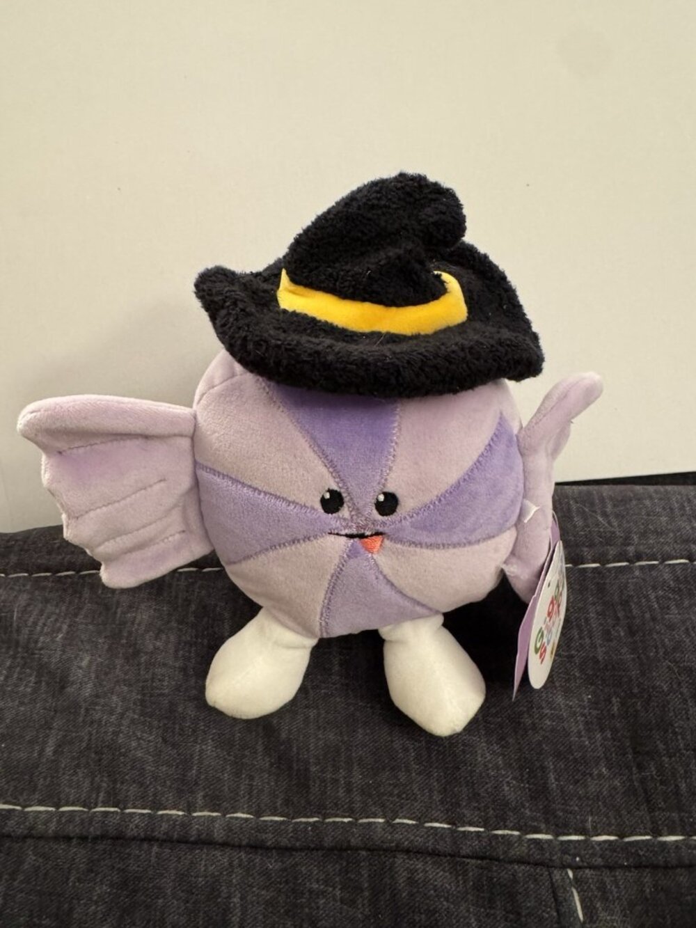 Giggle Scape Halloween Candy Plush Small Purple Witch Hat Toy New OC19